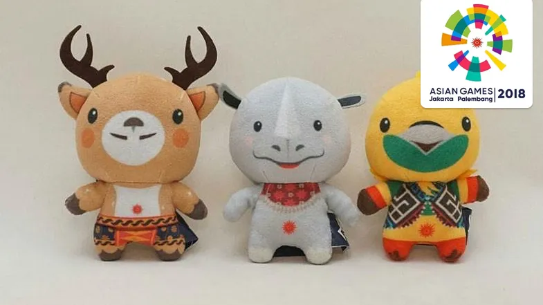 Lucunya Boneka Maskot Asian Games 2018